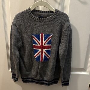 GAP Gray Crewneck Sweater with Union Jack